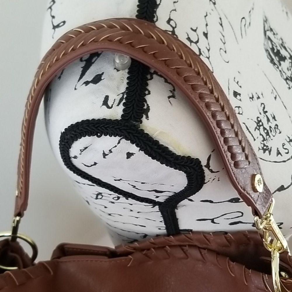 Steve Madden Chesnut Brown FAWN XLarge Satchel Bag - Picture 10 of 14